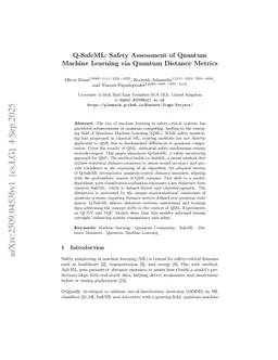 Q-SafeML: Safety Assessment of Quantum Machine Learning via Quantum Distance Metrics
