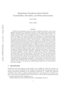 Manipulating Transformer-Based Models: Controllability, Steerability, and Robust Interventions