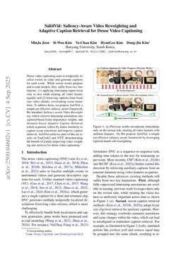 Sali4Vid: Saliency-Aware Video Reweighting and Adaptive Caption Retrieval for Dense Video Captioning