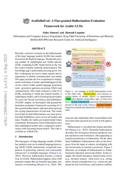 AraHalluEval: A Fine-grained Hallucination Evaluation Framework for Arabic LLMs