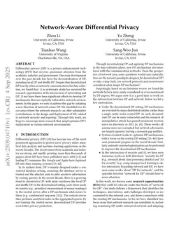 Network-Aware Differential Privacy