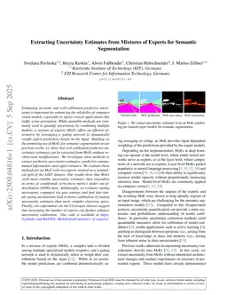 Extracting Uncertainty Estimates from Mixtures of Experts for Semantic Segmentation