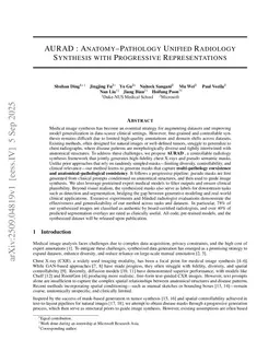 AURAD: Anatomy-Pathology Unified Radiology Synthesis with Progressive Representations