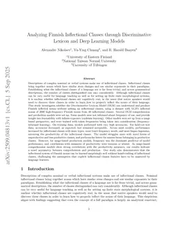 Analyzing Finnish Inflectional Classes through Discriminative Lexicon and Deep Learning Models