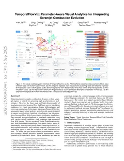 TemporalFlowViz: Parameter-Aware Visual Analytics for Interpreting Scramjet Combustion Evolution
