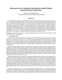 Histogram Driven Amplitude Embedding for Qubit Efficient Quantum Image Compression