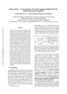 Memorization $\neq$ Understanding: Do Large Language Models Have the Ability of Scenario Cognition?
