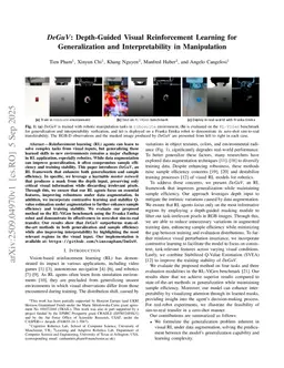 DeGuV: Depth-Guided Visual Reinforcement Learning for Generalization and Interpretability in Manipulation