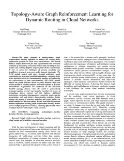 Topology-Aware Graph Reinforcement Learning for Dynamic Routing in Cloud Networks