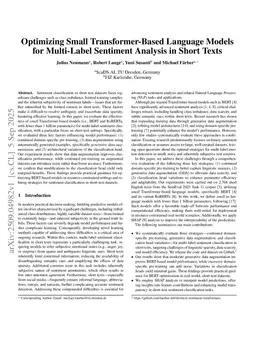 Optimizing Small Transformer-Based Language Models for Multi-Label Sentiment Analysis in Short Texts