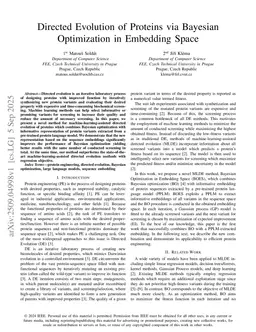 Directed Evolution of Proteins via Bayesian Optimization in Embedding Space