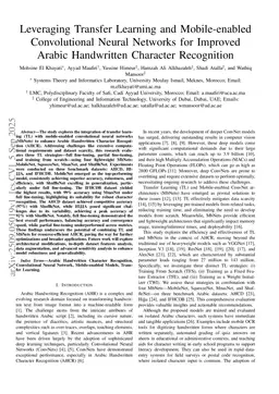 Leveraging Transfer Learning and Mobile-enabled Convolutional Neural Networks for Improved Arabic Handwritten Character Recognition