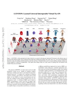 LUIVITON: Learned Universal Interoperable VIrtual Try-ON