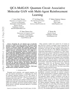 QCA-MolGAN: Quantum Circuit Associative Molecular GAN with Multi-Agent Reinforcement Learning