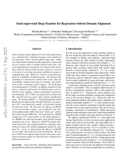 Semi-supervised Deep Transfer for Regression without Domain Alignment
