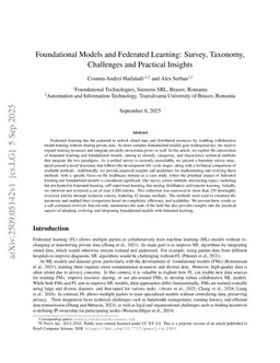 Foundational Models and Federated Learning: Survey, Taxonomy, Challenges and Practical Insights
