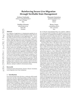 Reinforcing Secure Live Migration through Verifiable State Management