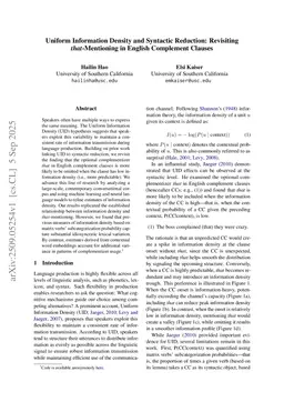 Uniform Information Density and Syntactic Reduction: Revisiting $\textit{that}$-Mentioning in English Complement Clauses