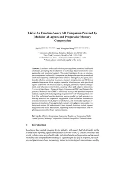 Livia: An Emotion-Aware AR Companion Powered by Modular AI Agents and Progressive Memory Compression