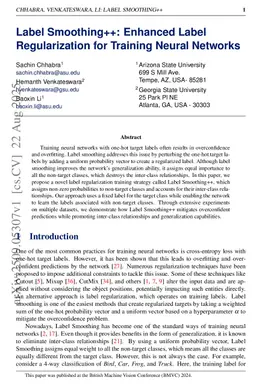 Label Smoothing++: Enhanced Label Regularization for Training Neural Networks