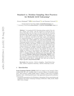 Standard vs. Modular Sampling: Best Practices for Reliable LLM Unlearning