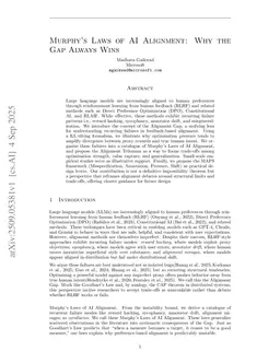 Murphys Laws of AI Alignment: Why the Gap Always Wins