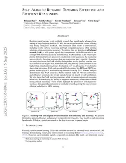 Self-Aligned Reward: Towards Effective and Efficient Reasoners