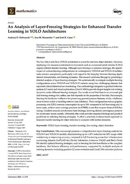 An Analysis of Layer-Freezing Strategies for Enhanced Transfer Learning in YOLO Architectures