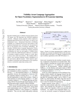 Visibility-Aware Language Aggregation for Open-Vocabulary Segmentation in 3D Gaussian Splatting