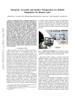 TeleopLab: Accessible and Intuitive Teleoperation of a Robotic Manipulator for Remote Labs