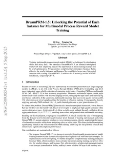 DreamPRM-1.5: Unlocking the Potential of Each Instance for Multimodal Process Reward Model Training