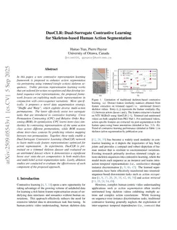 DuoCLR: Dual-Surrogate Contrastive Learning for Skeleton-based Human Action Segmentation