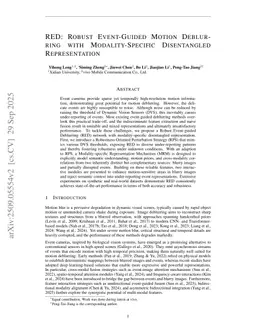 RED: Robust Event-Guided Motion Deblurring with Modality-Specific Disentanglement