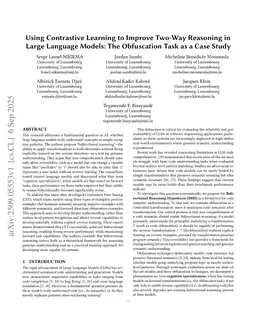 Using Contrastive Learning to Improve Two-Way Reasoning in Large Language Models: The Obfuscation Task as a Case Study