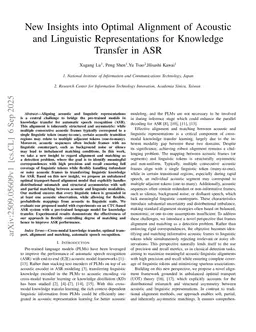 New Insights into Optimal Alignment of Acoustic and Linguistic Representations for Knowledge Transfer in ASR