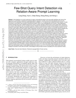 Few-Shot Query Intent Detection via Relation-Aware Prompt Learning