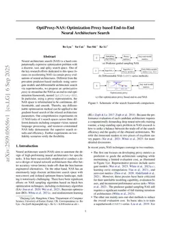 OptiProxy-NAS: Optimization Proxy based End-to-End Neural Architecture Search