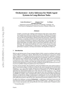 Orchestrator: Active Inference for Multi-Agent Systems in Long-Horizon Tasks