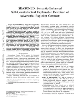 SEASONED: Semantic-Enhanced Self-Counterfactual Explainable Detection of Adversarial Exploiter Contracts