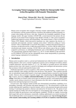 Leveraging Vision-Language Large Models for Interpretable Video Action Recognition with Semantic Tokenization