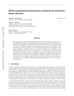 Misspecification-robust amortised simulation-based inference using variational methods