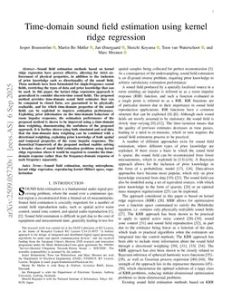 Time-domain sound field estimation using kernel ridge regression