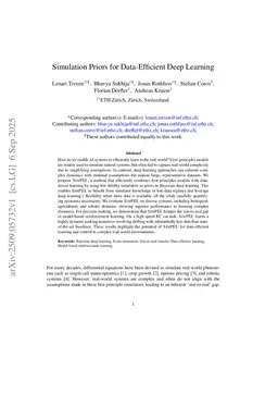 Simulation Priors for Data-Efficient Deep Learning