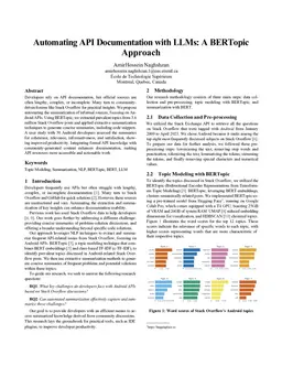Automating API Documentation with LLMs: A BERTopic Approach