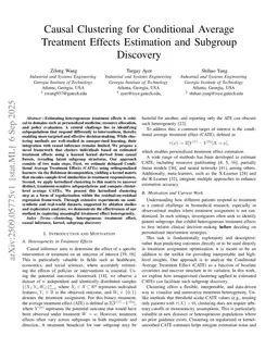 Causal Clustering for Conditional Average Treatment Effects Estimation and Subgroup Discovery