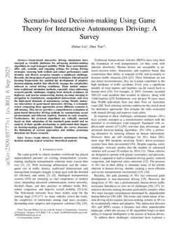 Scenario-based Decision-making Using Game Theory for Interactive Autonomous Driving: A Survey