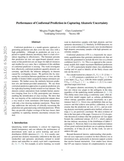 Performance of Conformal Prediction in Capturing Aleatoric Uncertainty