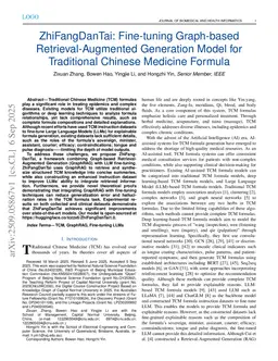 ZhiFangDanTai: Fine-tuning Graph-based Retrieval-Augmented Generation Model for Traditional Chinese Medicine Formula