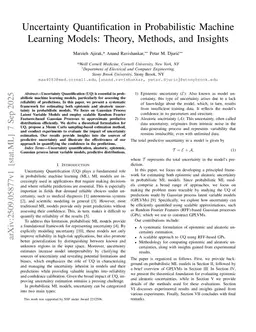 Uncertainty Quantification in Probabilistic Machine Learning Models: Theory, Methods, and Insights