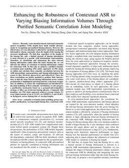 Enhancing the Robustness of Contextual ASR to Varying Biasing Information Volumes Through Purified Semantic Correlation Joint Modeling